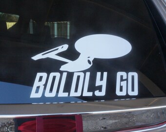 Star Trek Enterprise Boldly Go Decal