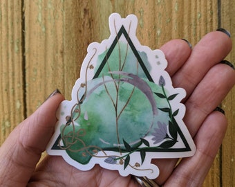 Wizard Hallows Sticker: Nature Inspired Always, Water Bottle, Fandom Art, Nerdy