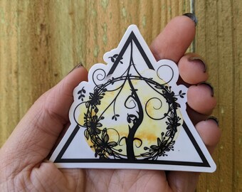 Wizard Hallows: Nature Inspired Sticker, Always, Water Bottle Sticker, Puff, Nerdy