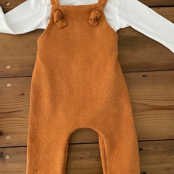 Fall Pumpkin Romper for Girls Boys Toddler, Pumpkin Overalls, Dungarees