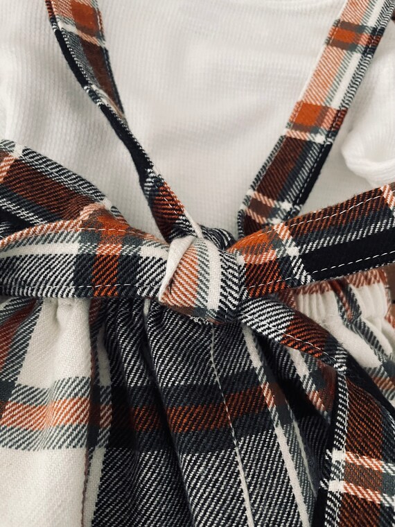 Buffalo plaid suspender skirt 2025