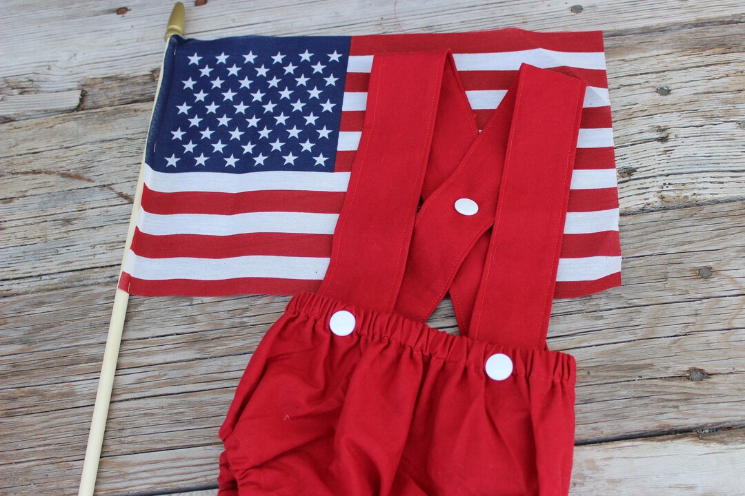 Suspender Bloomers, Baby Bloomers, Unisex Bloomers, 4th of July