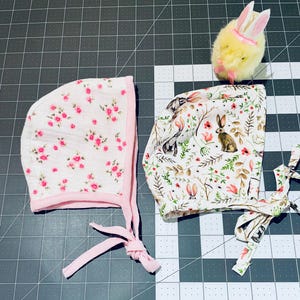 Baby Girl Bonnet, Easter Bonnet, Sun Bonnet, Cotton Bonnet, Easter Outfit Accessory, Newborn Hat, Handmade Baby Gift, Spring Bonnet