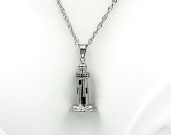 Lighthouse Cremation Urn Necklace. Lighthouse Pendant. Engrave. Keepsake Jewelry. Memorial Pendant. LightHouse Keepsake Jewelry. Keeper.