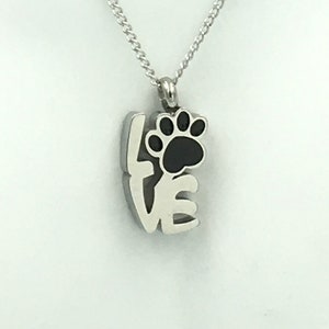 I Love My Pet Memorial Pendant. Urn Necklace. Keeping your furry family members close. Personalizable Pet Remembrance Jewelry. Engrave. image 1