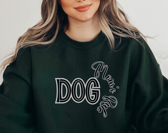 Dog Mom' Rule Sweatshirt, retro dog mom sweatshirt, dog mom life fashion, Dog mom birthday, dog lover sweatshirt gift, dog mom fall shirt