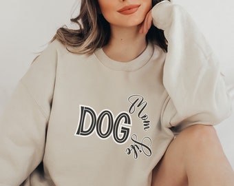 Dog Mom Life Sweatshirt, retro dog mom sweatshirt, dog mom life fashion, Dog mom birthday, dog lover sweatshirt gift, dog mom fall shirt