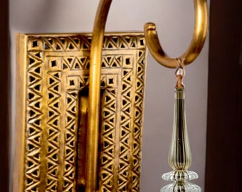 Sleek Glass Vanity Light - Unique Bathroom Sconce - Over Mirror Decor - Stylish Home Lighting