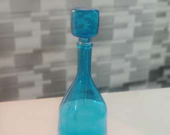 Blue GLASS VASE modern