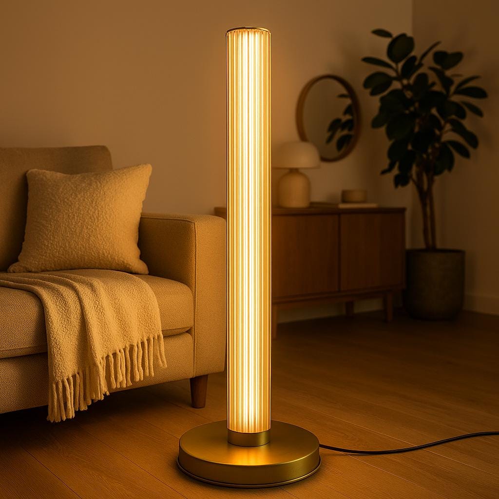 Glass Tall Floor Lamp