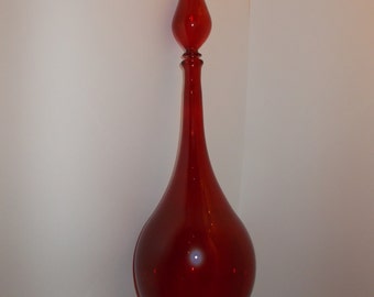 SPHERE Red GLASS VASE modern decanters home deco