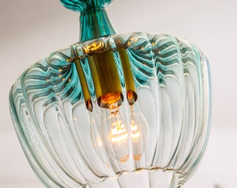 Prachtige handgemaakte ambachtelijke glazen hanglamp – Artisan Providence kroonluchter hanglamp- keukenlichtdecoratie