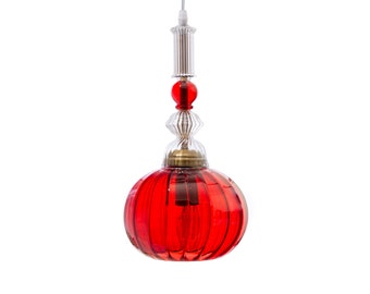 Elegant Handblown Glass Pendant - Chic Ceiling Light - Artisan Kitchen Island Lighting-Customizable  blown glass pendant