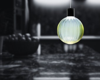 Artisan Crafted Glass Chandelier - Blown glass pendant Light for Dining Room-Customizable Glass Pendant Light