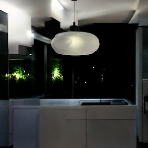 One-of-a-Kind Artisan Glass Light - Custom Blown Ceiling Pendant for Trendy Interiors -Unique Pendant for Chic Modern Decoration
