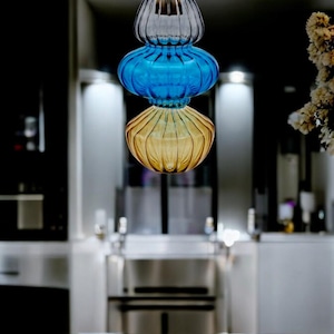 Colorful Blown Glass Pendant Light for  Living Room Modern Custom Ceiling Fixture Artisan Hanging Light Handmade Decoration, Chandelier