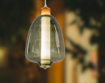 Blown Glass pendant light - Modern pendant light - kitchen island light - ceiling light fixture - dining room  pendant  - pendants lights