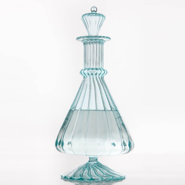 Carafe d'art en verre - Carafe à carafe en verre soufflé de qualité supérieure personnalisable, carafe à parfum et flacon avec bouchon