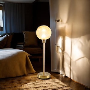Stunning Glass Floor Lamp | Chic Style & Soothing Glow for Any Space
