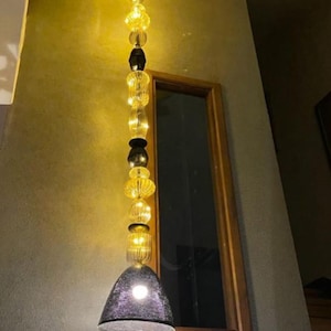 One-of-a-Kind Blown Glass Pendant -Stylish Lighting for Any Room- Modern Art Lighting
