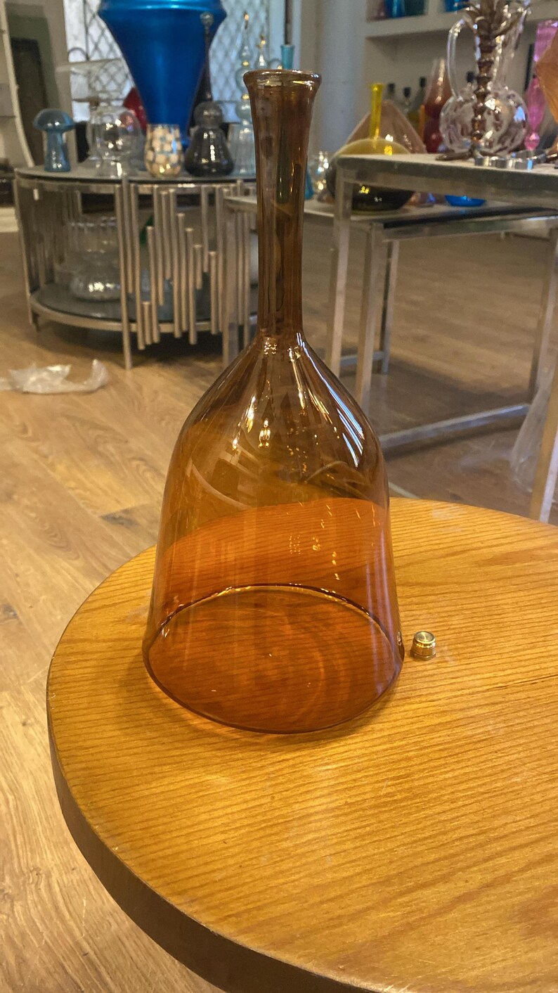 Amber Glass Decanter Set – Handblown Vintage-style Decorative Bottles ...