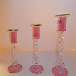 Pink Handmade Candle holder