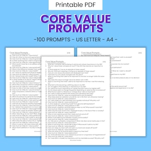 Instructions imprimables pour la rédaction du journal des valeurs fondamentales