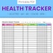 Monthly Health Tracker Printable Chart Daily Wellness - Etsy