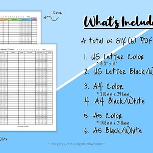Monthly Health Tracker Printable Chart Daily Wellness - Etsy