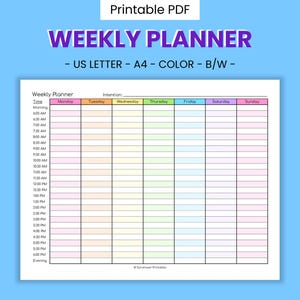 Printable 12-Hour Interval Planner