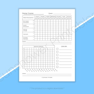 Bipolar Disorder Printable Mood Tracker - Symptom Record, Mania ...