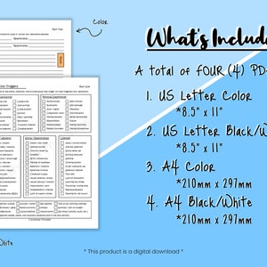 Depression Triggers Printable Checklist - Self Awareness Worksheet, Mental Health Questionnaire, Self Help Journal Prompts, Digital Download image 5