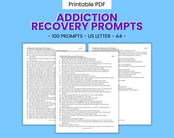 Printable Addiction Recovery Journal Writing Prompts