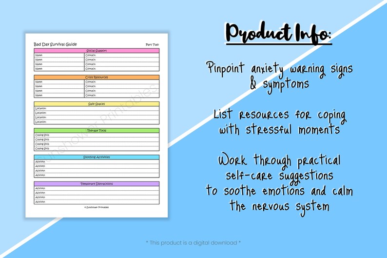 Anxiety Toolkit Printable Stress Worksheets - Panic Disorder Therapy ...