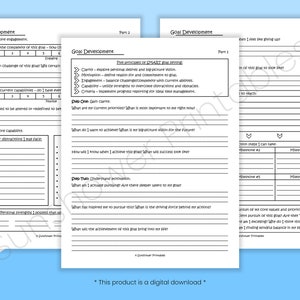 Goal Development Printable Worksheets - 2024 Resolution Setting, Vision ...