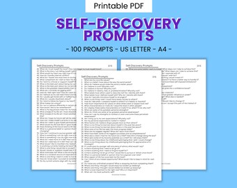 Printable Self Discovery Journal Writing Prompts