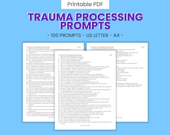 Printable Trauma Processing Journal Writing Prompts