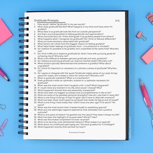 Printable Gratitude Journal Writing Prompts image 3