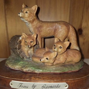 Fox Cubs Figurine - Etsy