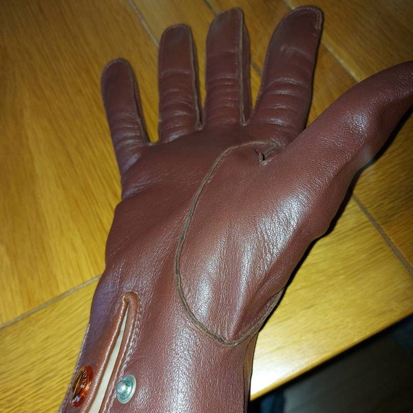 Waddington's men's gloves soft brown leather XL new old stock perfect Christmas gift ships worldwide free UK shipping