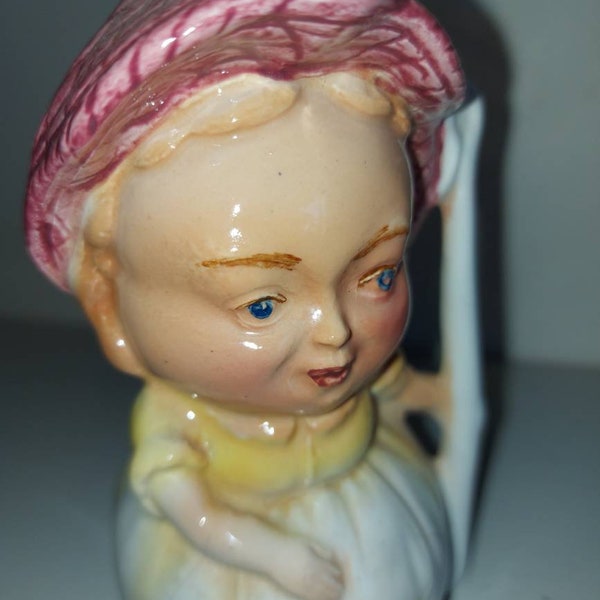 Antique china Little Bo peep character jug vintage Burlington ware toby jug quirky collectable gift ships worldwide free UK shipping