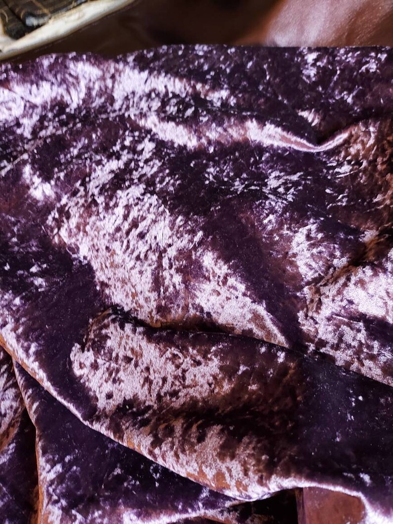 Fabulous Purple Crushed Velvet Fabric Length Very Luxurious Sewing Soft Furnishings Fabric Craft Supplies Tools Visual Arts Delage Com Br