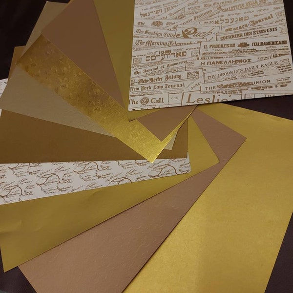 Carte effectuant le papier mélangé poids A4 ors métalics 10 feuilles