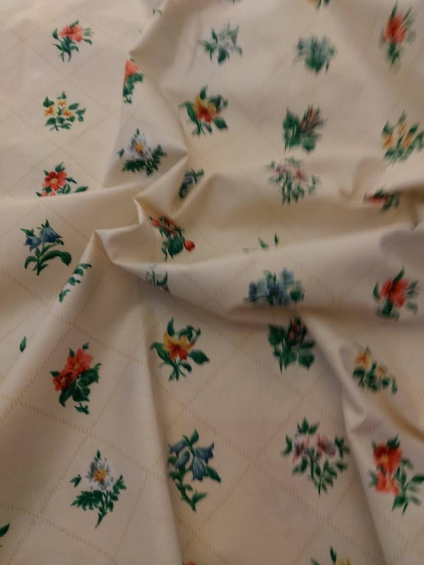 Vintage fabric Greeff Warner fabric 100% cotton floral pretty | Etsy