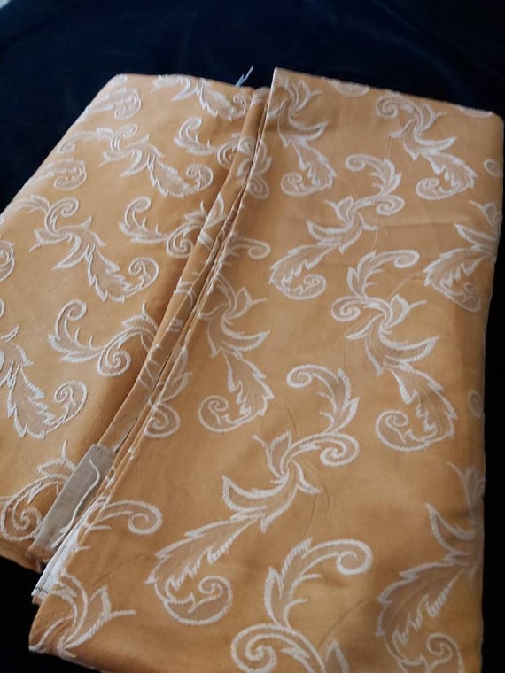 Vintage Curtains Genuine 1930s Satin Brocade Long Drapes Rich Etsy