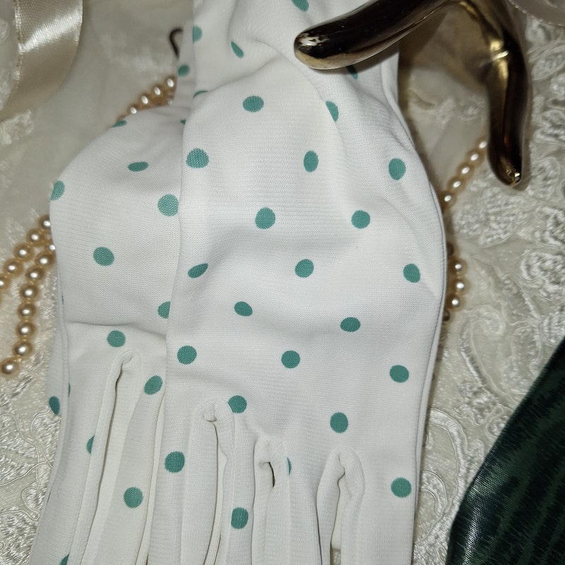Vintage Pink And Black Polka Dot Boxing Gloves