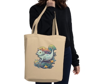 Mermaid Cat Eco Tote Bag