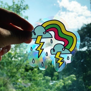 Summer Storm || Rainbow Window Sticker || Suncatcher Decal || Rainbow Maker