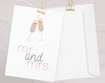 Mr and Mrs Wedding Card - Greeting card