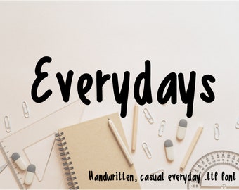 Handwritten Casual and Simple TTF font